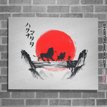 Load image into Gallery viewer, Shirts Posters / 4"x6" / White Hakuna Matata Sunset