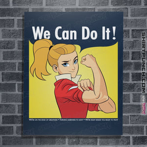 Shirts Posters / 4"x6" / Navy Adora Says We Can Do It!