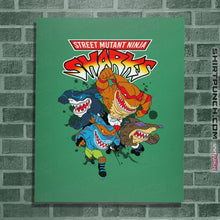 Load image into Gallery viewer, Shirts Posters / 4"x6" / Irish Green Street Mutant Ninja Sharks