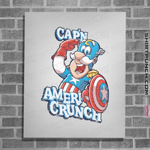 Load image into Gallery viewer, Shirts Posters / 4"x6" / White Cap'n AmeriCrunch