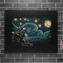 Load image into Gallery viewer, Shirts Posters / 4"x6" / Black Starry Robot