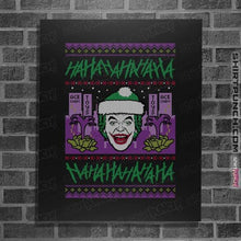 Load image into Gallery viewer, Shirts Posters / 4"x6" / Black HAHAHAHA Christmas