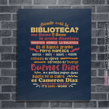 Load image into Gallery viewer, Shirts Posters / 4"x6" / Navy The Bibliotecas Rap
