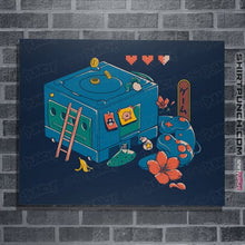 Load image into Gallery viewer, Daily_Deal_Shirts Posters / 4"x6" / Navy Gamecube Remix