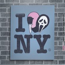 Load image into Gallery viewer, Daily_Deal_Shirts Posters / 4"x6" / Powder Blue Ghostface Loves NY