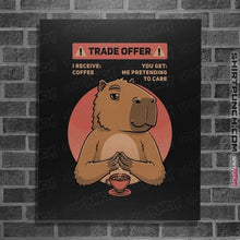 Load image into Gallery viewer, Secret_Shirts Posters / 4"x6" / Black Capybara Trade