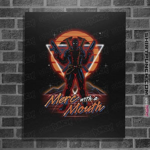 Shirts Posters / 4"x6" / Black Retro Mercenary