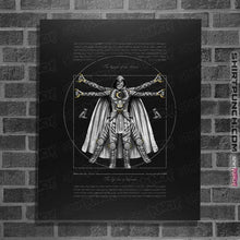 Load image into Gallery viewer, Daily_Deal_Shirts Posters / 4"x6" / Black Vitruvian Moon Knight
