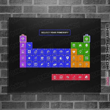 Load image into Gallery viewer, Secret_Shirts Posters / 4"x6" / Black Periodic Table of Power-ups