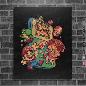 Daily_Deal_Shirts Posters / 4"x6" / Black Plumber Game