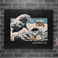 Load image into Gallery viewer, Shirts Posters / 4"x6" / Black The Great Wave Of Spirits