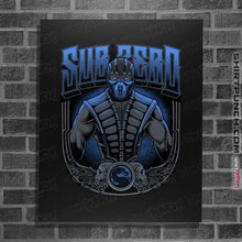 Load image into Gallery viewer, Daily_Deal_Shirts Posters / 4"x6" / Black Sub-Zero Crest
