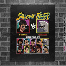 Load image into Gallery viewer, Shirts Posters / 4"x6" / Black Stallone Fighter