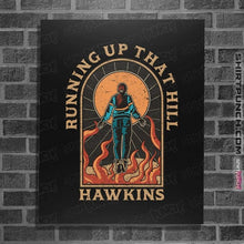 Load image into Gallery viewer, Daily_Deal_Shirts Posters / 4"x6" / Black Running Up Hawkins