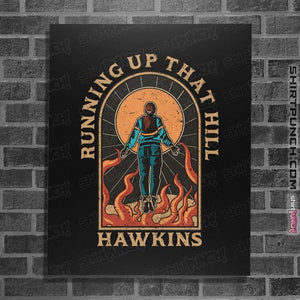 Daily_Deal_Shirts Posters / 4"x6" / Black Running Up Hawkins