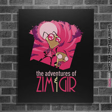 Load image into Gallery viewer, Shirts Posters / 4"x6" / Black The Adventures Of Zim And Gir