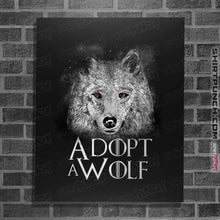 Load image into Gallery viewer, Shirts Posters / 4"x6" / Black Adopt A Wolf
