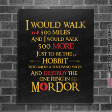 Load image into Gallery viewer, Shirts Posters / 4"x6" / Black 500 Miles