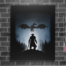 Load image into Gallery viewer, Shirts Posters / 4"x6" / Black Skyrim Dragon Hunting