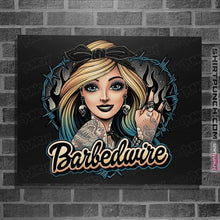 Load image into Gallery viewer, Daily_Deal_Shirts Posters / 4"x6" / Black Barbedwire