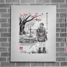 Load image into Gallery viewer, Shirts Posters / 4"x6" / White A Link To The Sumi-e