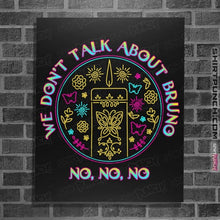 Load image into Gallery viewer, Secret_Shirts Posters / 4"x6" / Black Bruno No No No