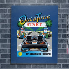 Load image into Gallery viewer, Daily_Deal_Shirts Posters / 4"x6" / Royal Blue Out Run And Time