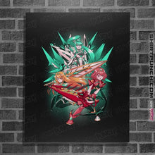 Load image into Gallery viewer, Daily_Deal_Shirts Posters / 4"x6" / Black Combined Power