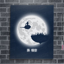 Load image into Gallery viewer, Shirts Posters / 4"x6" / Navy Don't Look At The Full Moon