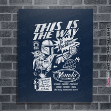 Load image into Gallery viewer, Daily_Deal_Shirts Posters / 4"x6" / Navy Mando Space Lines