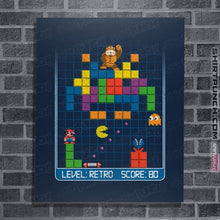 Load image into Gallery viewer, Daily_Deal_Shirts Posters / 4"x6" / Navy Gamer Nostalgia