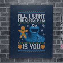 Load image into Gallery viewer, Secret_Shirts Posters / 4"x6" / Navy Cookie Christmas