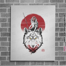 Load image into Gallery viewer, Shirts Posters / 4"x6" / White Wolf Princess Ink