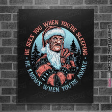 Load image into Gallery viewer, Daily_Deal_Shirts Posters / 4"x6" / Black Nightmare Santa