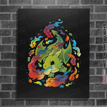 Load image into Gallery viewer, Shirts Posters / 4"x6" / Black Rainbow Dragon