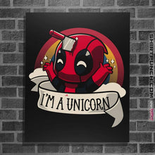Load image into Gallery viewer, Shirts Posters / 4"x6" / Black I'm A Unicorn