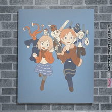 Load image into Gallery viewer, Daily_Deal_Shirts Posters / 4"x6" / Powder Blue Chibi Village