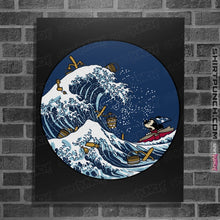 Load image into Gallery viewer, Shirts Posters / 4"x6" / Black Kanagawa Brooms