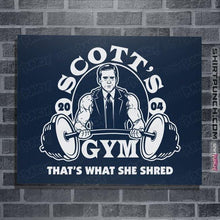 Load image into Gallery viewer, Shirts Posters / 4"x6" / Navy Scott's Gym