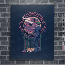 Load image into Gallery viewer, Daily_Deal_Shirts Posters / 4"x6" / Navy Space Cowboy Contemplation
