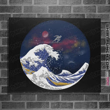Load image into Gallery viewer, Daily_Deal_Shirts Posters / 4"x6" / Black Surfing The Great Wave