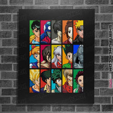 Load image into Gallery viewer, Daily_Deal_Shirts Posters / 4"x6" / Black Anime VS Anime