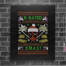 Load image into Gallery viewer, Shirts Posters / 4"x6" / Black Rated R Christmas