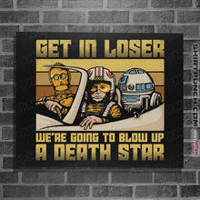 Load image into Gallery viewer, Daily_Deal_Shirts Posters / 4"x6" / Black Blow Up The Deathstar