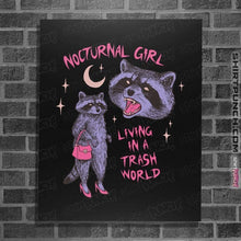 Load image into Gallery viewer, Daily_Deal_Shirts Posters / 4&quot;x6&quot; / Black Nocturnal Girl
