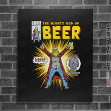Load image into Gallery viewer, Shirts Posters / 4"x6" / Black God Of Beer
