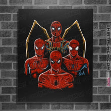 Load image into Gallery viewer, Shirts Posters / 4"x6" / Black The Four Spidermen