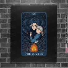 Load image into Gallery viewer, Daily_Deal_Shirts Posters / 4&quot;x6&quot; / Black Tarot Ghibli The Lovers
