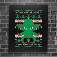 Load image into Gallery viewer, Shirts Posters / 4"x6" / Black Cthulhu Cultist Christmas