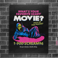 Load image into Gallery viewer, Daily_Deal_Shirts Posters / 4"x6" / Black 1-900-SCREAM96